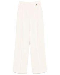 Elisabetta Franchi - Straight Trousers - Lyst