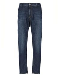 Dondup - Blauwe Katoenen Broek Met Zakken - Lyst