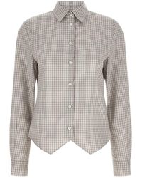 Maison Margiela - Shirt Met Puntige Zoom Aan De Voorkant - Lyst