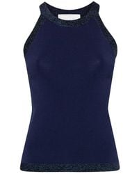 Blugirl Blumarine - Cálido suéter de punto azul tinta - Lyst