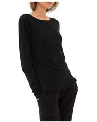 Juvia - Lange Mouw Modal Katoen T-Shirt Zwart - Lyst