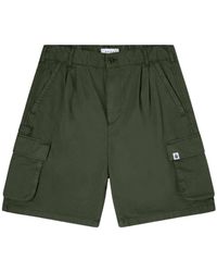 Edwin - Korte Broeken ,Groen ,Katoen Cargo Ii Short Twill Zomer Shorts - Lyst