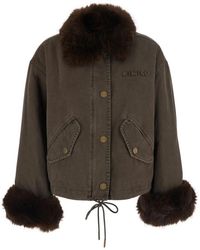 Pinko - Jassen ,Bruin ,Garlate Gewatteerde Jas - Lyst