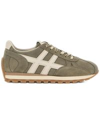 Hogan - Schoenen ,Groen ,Leer H671 86Er Sneakers Met Veters - Lyst