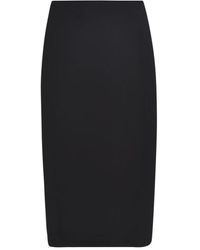 Pinko - Falda midi negra con abertura trasera - Lyst