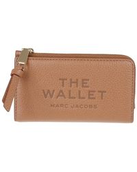 Marc Jacobs - Accessoires ,Bruin ,Leer Leren Slim Wallet - Lyst