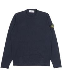 Stone Island - Regular Fit Baumwoll-Nylon Rundhals-Pullover - Lyst