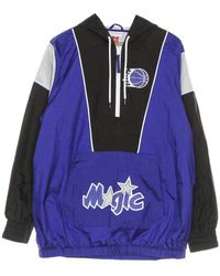 Mitchell & Ness - Fitness ,Veelkleurig ,Polyester Orlando Magic Windbreaker Jas - Lyst