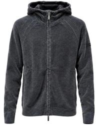 Rrd - Hoodies & Sweatvesten ,Grijs ,Velvet Techno Wash Hood Zip Knit - Lyst