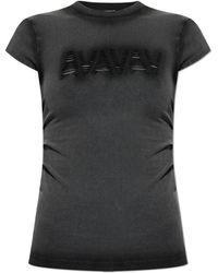 AVAVAV - Tops ,Zwart ,Katoen T-Shirt Met Logo - Lyst
