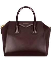 Givenchy - Rote Leder-Schultertasche Mit Patch - Lyst