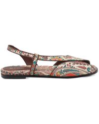 Etro - Schoenen ,Veelkleurig ,Platte Sandalen - Lyst