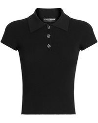 Dolce & Gabbana - Rippstrick-Poloshirt - Lyst