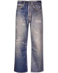 Our Legacy - Jeans ,Blauw ,Denim Digital Denim Print Third Cut Jeans - Lyst