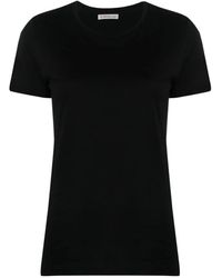 Moncler - Ss t-shirt nero cotone stile casual - Lyst