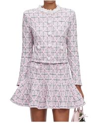 Self-Portrait - Jassen ,Roze ,Tweed Tweed Jassen - Lyst