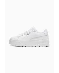 PUMA - Witte/Zilveren Platform Sneakers - Lyst
