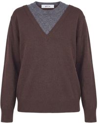 Jucca - V-Neck Knitwear - Lyst