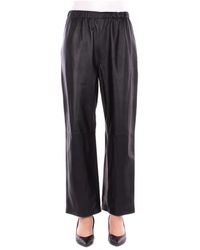 SOLOTRE - Leather Trousers - Lyst