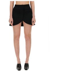 Courreges - Ellipse Twill Mini Rok - Lyst