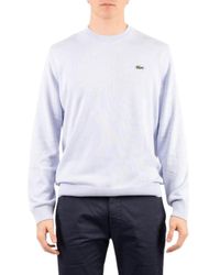 Lacoste - Truien & Vesten ,Blauw ,Katoen Ah 0128 Trui Met Ronde Hals - Lyst