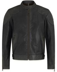 Belstaff - Schwarze leder legacy jacke - Lyst
