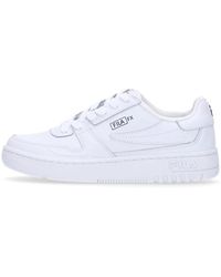 Fila - Schoenen ,Wit ,Witte Lage Top Sneaker Leren Rubberen Zool - Lyst