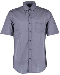 Paul & Shark - Katoenen Poplin Overhemd Met Korte Mouwen En Patroon - Lyst