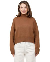 Dondup - Maglia Cropped Over Dolcevita - Lyst