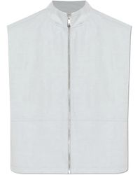 Samsøe & Samsøe - Jassen ,Blauw ,Katoen Sakaila Vest - Lyst