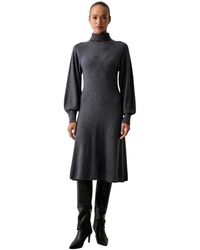 Pinko - Gebreide Midi Jurk - Lyst