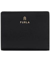 Furla - Accessoires ,Zwart ,Leer Camelia Compact Wallet - Lyst