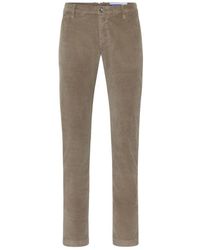 Jacob Cohen - Slim-fit braune cord-chinos - Lyst