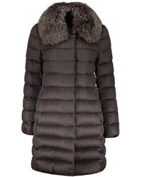 Moorer - Daunenjacke Mit Abnehmbarem Kunstpelz - Lyst