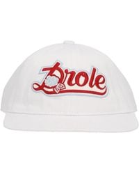 Drole de Monsieur - Accessoires ,Wit ,Katoen Le Casquette Baseball Cap - Lyst