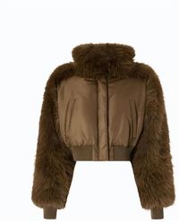 Pinko - Faux Fur &Amp; Shearling Jassen - Lyst
