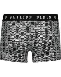 Philipp Plein - Ondergoed ,Zwart ,Katoen Boxer Hexagon - Lyst
