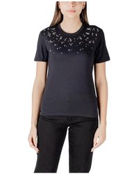 ONLY - Glitzerndes Rhinestone T-Shirt - Lyst
