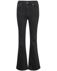 Gestuz - Flared Jeans Gewassen Grijs - Lyst
