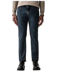 Levi's - Jeans ,Blauw ,Katoen 502 Taper - Lyst