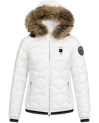 Blauer - Jassen ,Wit ,Leer Wavy Quilted Puffer Jacket - Lyst