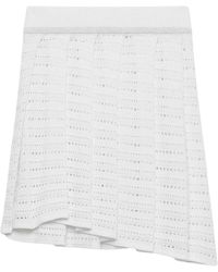 Gcds - Rokken ,Wit ,Polyester Tennis Plissé Minirok - Lyst