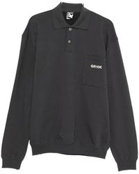 GR10K - Tops ,Grijs ,Katoen Collateral Polo - Lyst