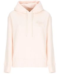Autry - Hoodies & Sweatvesten ,Roze ,Katoen Roze Katoenen Hoodie Met Geborduurd Logo - Lyst