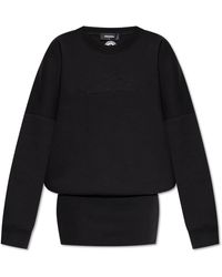 DSquared² - Kleedjes ,Zwart ,Katoen Jurk Met Zak - Lyst