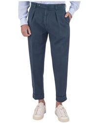 BERWICK  1707 - Linnen En Katoenen Chino Met Plooi - Lyst