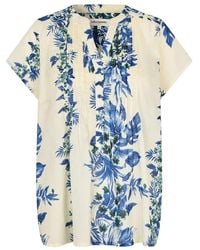 Lolly's Laundry - Overhemden ,Veelkleurig ,Katoen Blauwe Heatherll Top Korte Mouw T-Shirt - Lyst