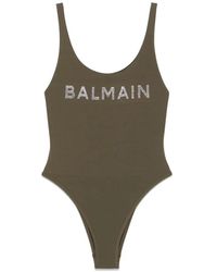 Balmain - Badmode ,Groen ,Polyester Groene Casual Badkleding Polyester Elastaan - Lyst