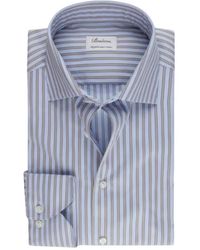 Stenströms - Overhemden ,Blauw ,Katoen Klassiek Overhemd - Lyst