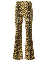 Roberto Cavalli - Broeken ,Bruin ,Denim Denim Jeans Met Jaguar Skin Print - Lyst